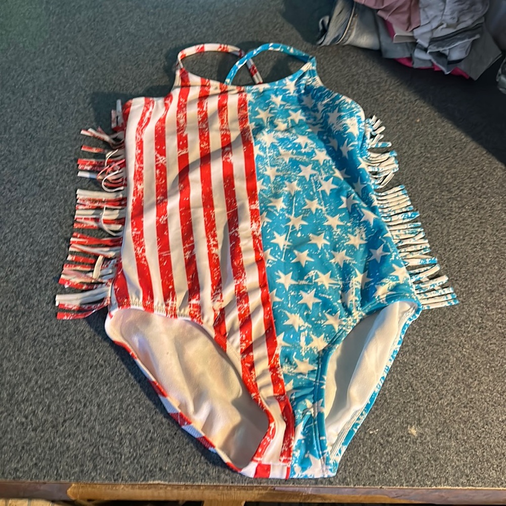 Flag Print Swimsuit